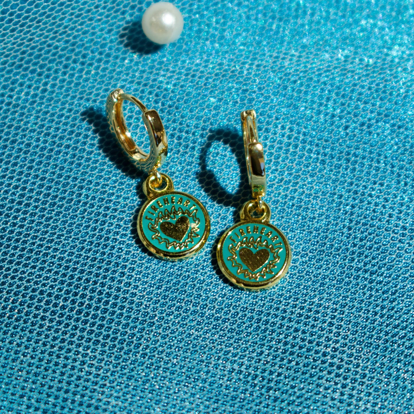 Fireheart Huggie Earrings Gold