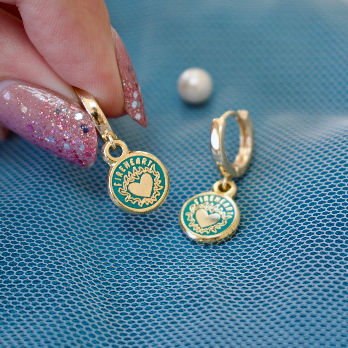 Fireheart Huggie Earrings Gold
