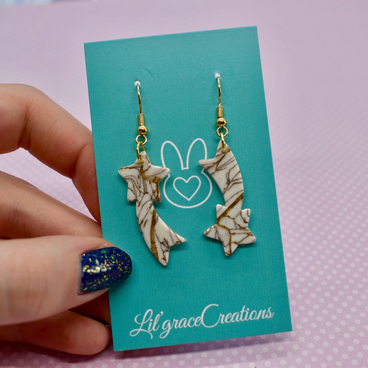 Gold Marble Shooting Star