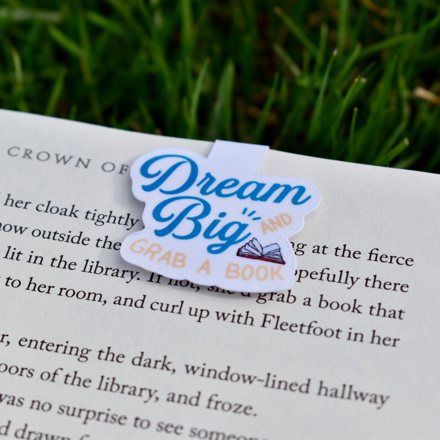 Dream Big and Grab a Book Magnetic Bookmark