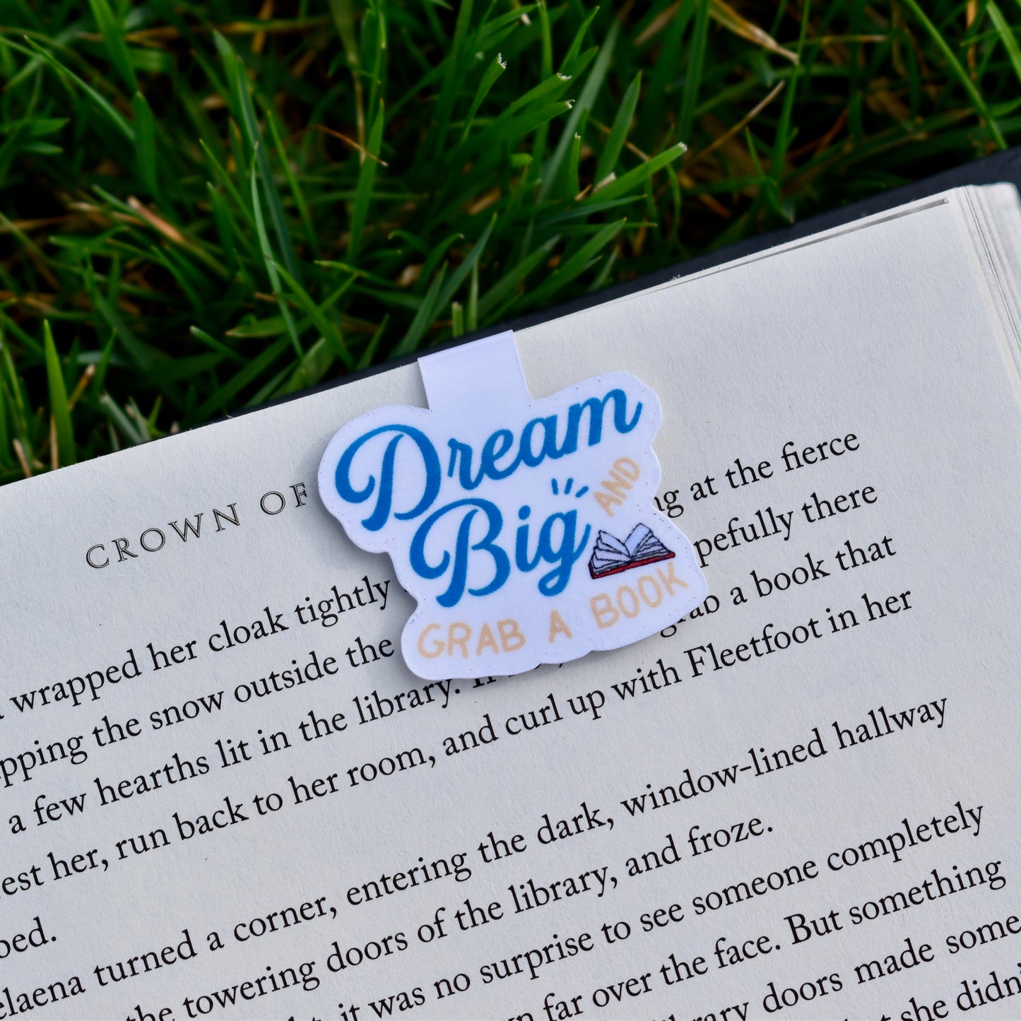 Dream Big and Grab a Book Magnetic Bookmark
