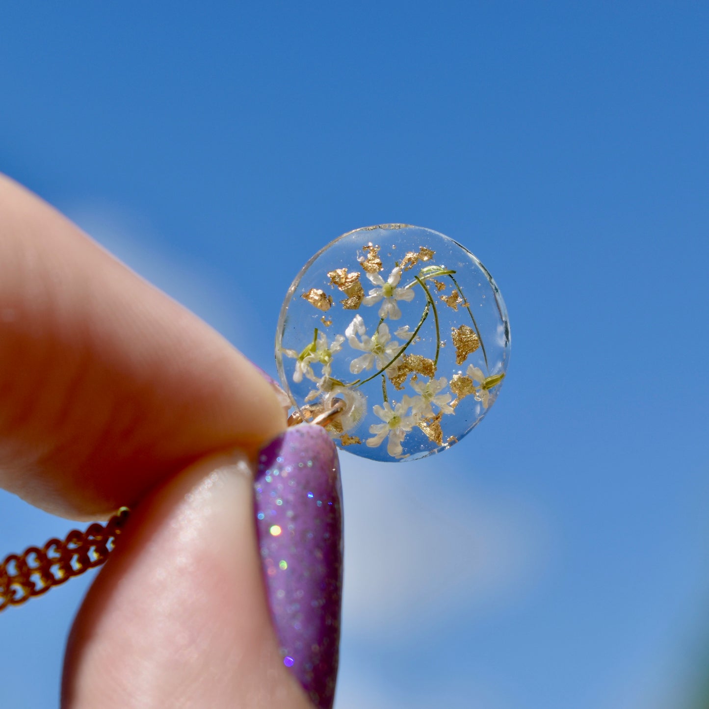 Dainty Baby's Breath Flower Necklace