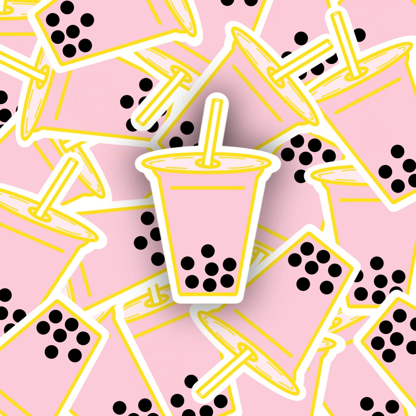 Pink Boba Tea Sticker