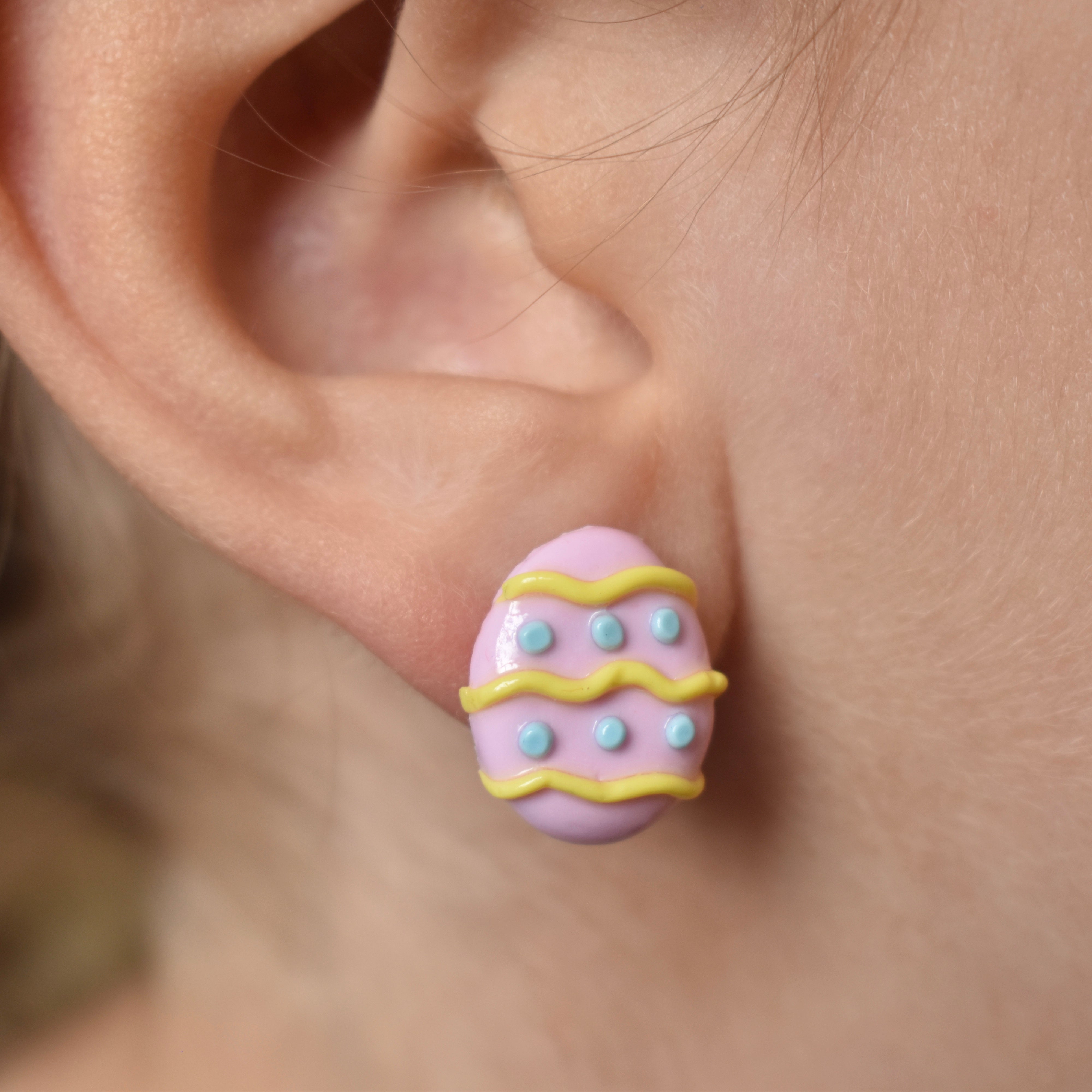 Dimensional Easter Egg Earrings