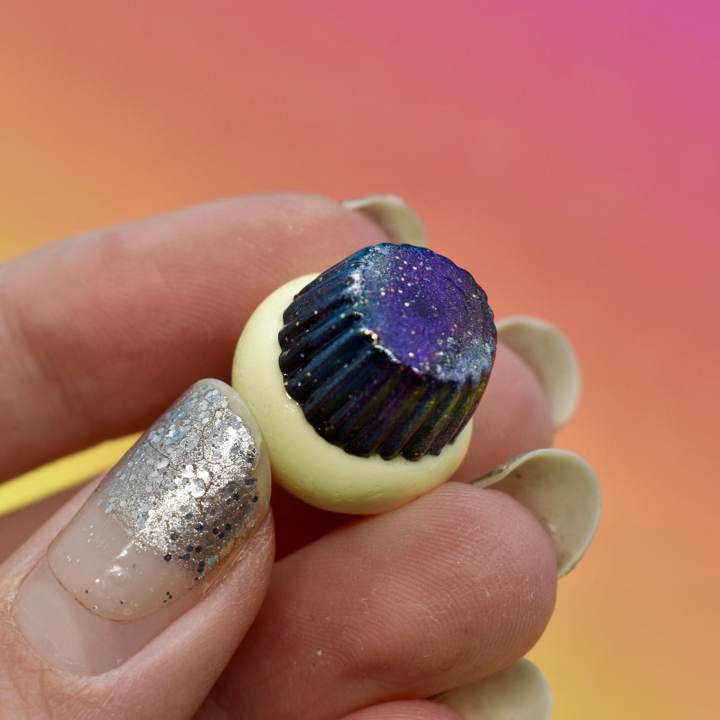 Kawaii Galaxy Cupcake Charm