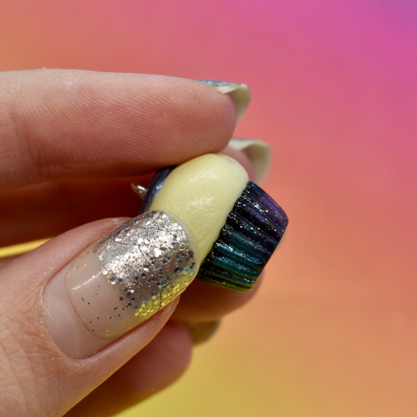 Kawaii Galaxy Cupcake Charm