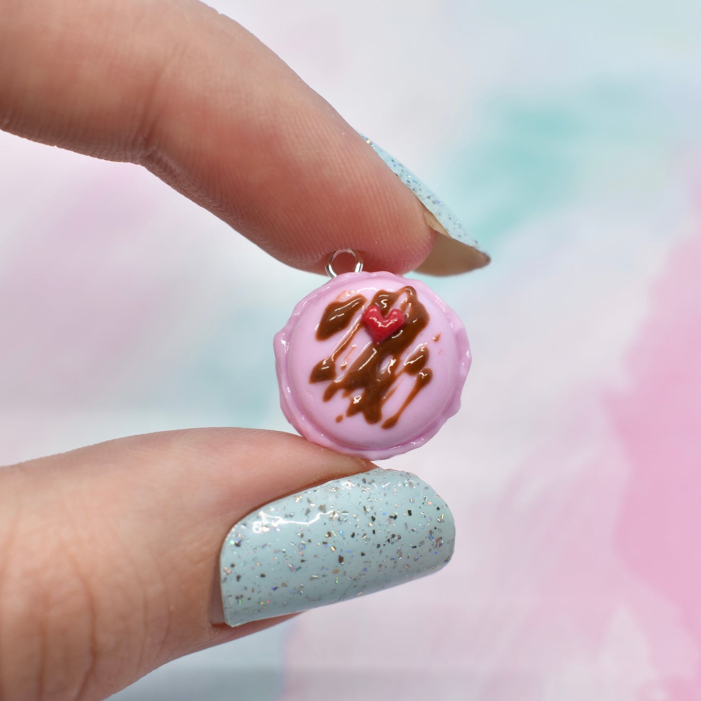 Strawberry Cream Macaron Charm