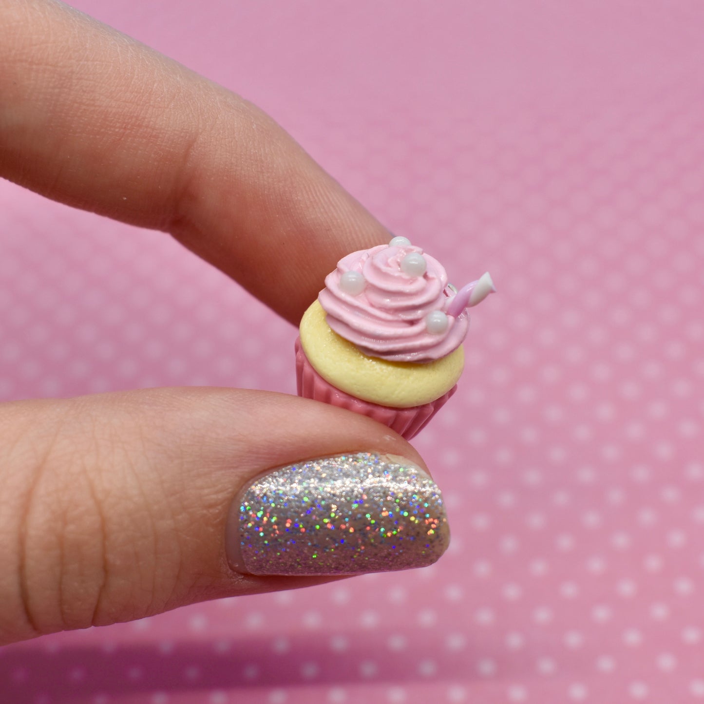 Pink Lemonade Cupcake Charm