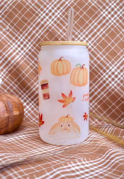 Fall Vibes Glass Cup
