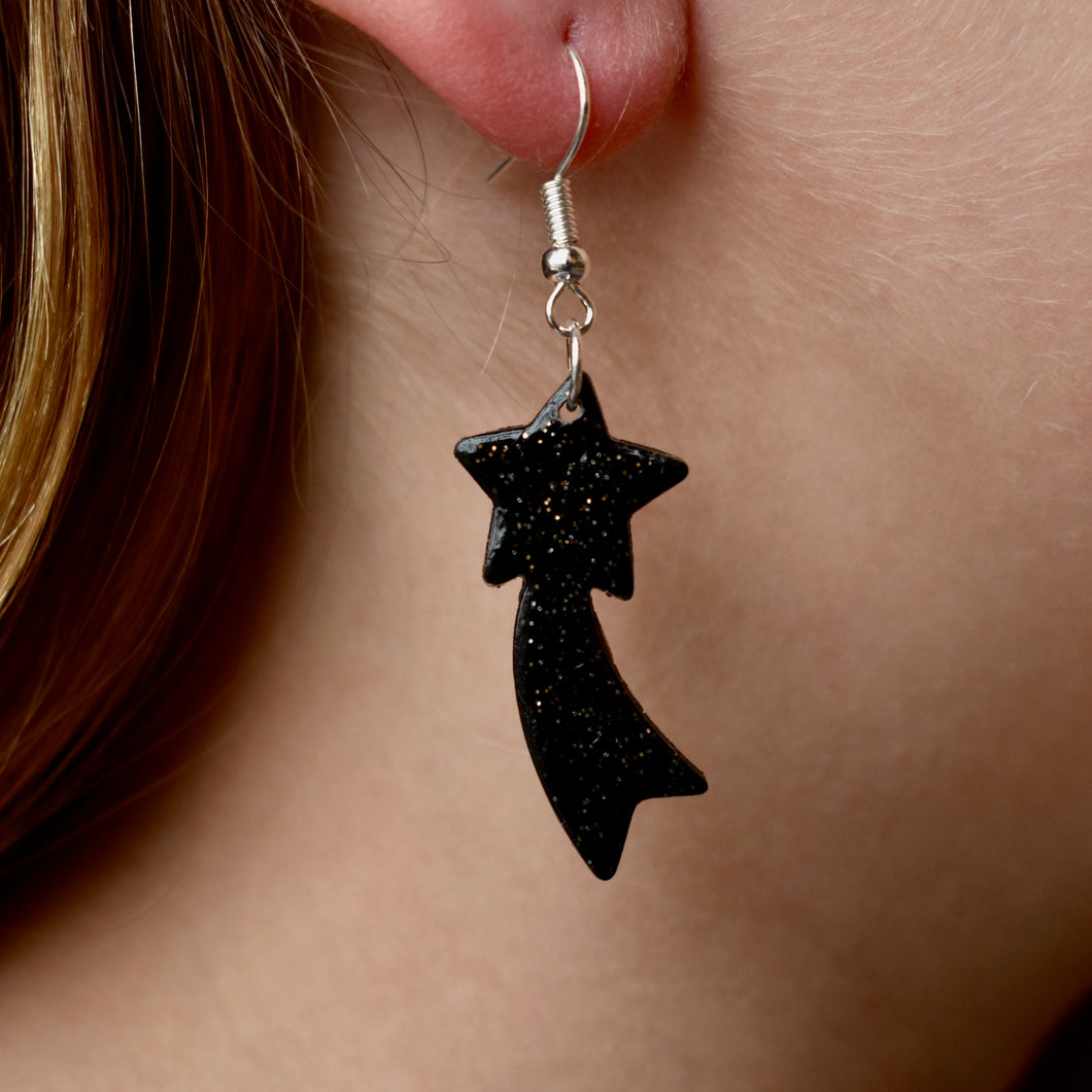 Midnight Shooting Star Dangles