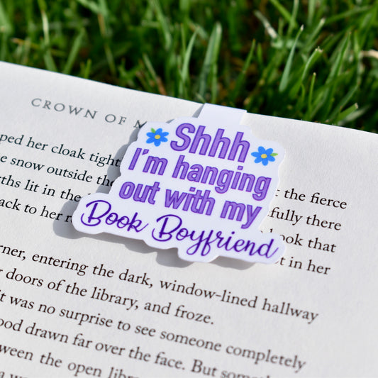 With My Book Boyfriend Magnetic Bookmark