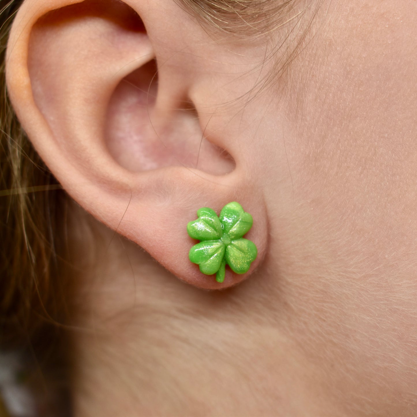 Four Leaf Clover Stud Earrings