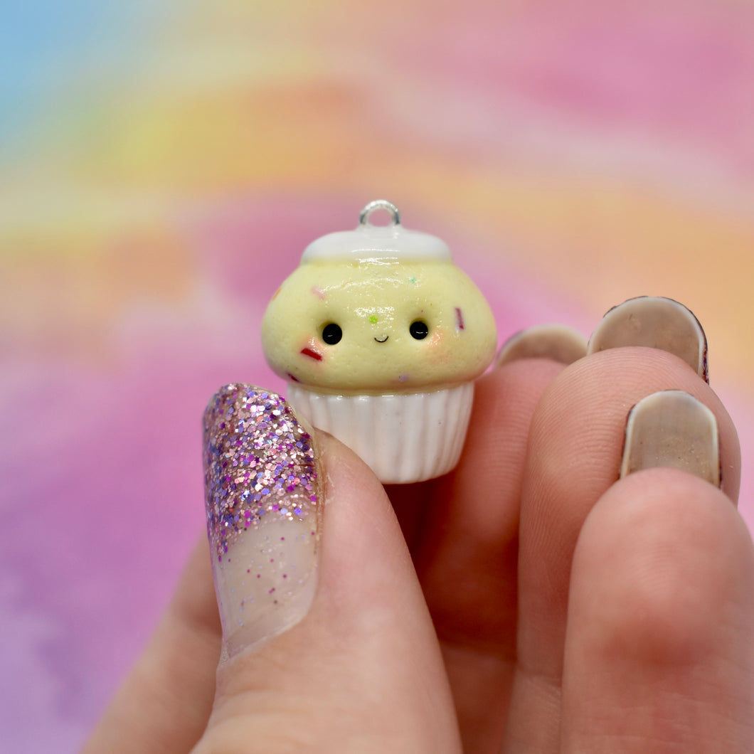 Kawaii Confetti Cupcake Charm