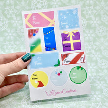 Load image into Gallery viewer, Present Labels Sticker Sheet
