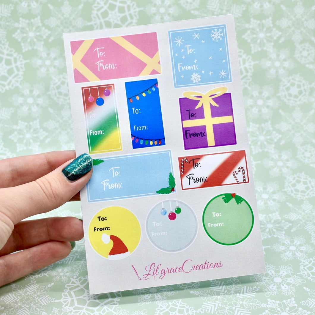 Present Labels Sticker Sheet