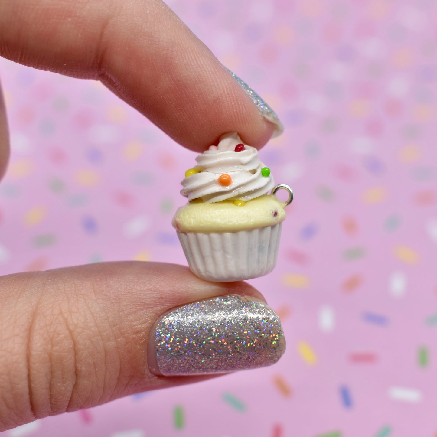 Confetti Cupcake Charm