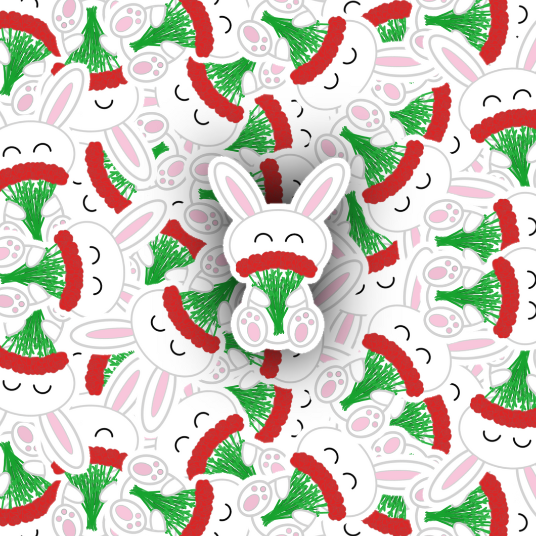 Bunny with Roses Sticker